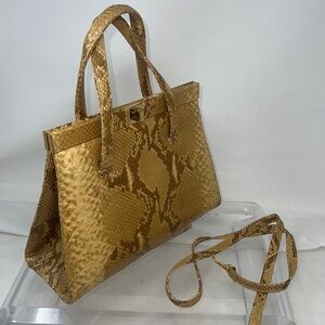 Susan Gail Python Structured Hand Bag Shoulder Bag